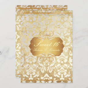  SWEET 16 Princess Pearl Damask Parchment Kaart