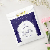 Sweet 16 Princess Tiara Crown Navy Blue Birthday Bedankzakje (Gezegeld)