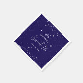Sweet 16 Princess Tiara Crown Navy Blue Birthday Servet (Hoek)