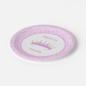 Sweet 16 Princess Tiara & Stars Confetti Papieren Bordje (Gekanteld)