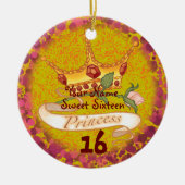 Sweet 16 Princess Verjaardag aangepaste ornamenten (Voorkant)