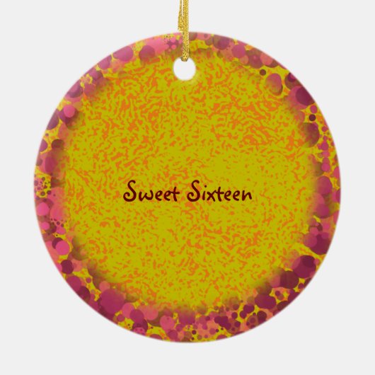 Sweet 16 Princess Verjaardag aangepaste ornamenten (Achterkant)