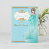 Sweet 16/prinses/polka dots kaart (Staand voorkant)