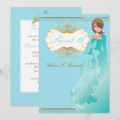 Sweet 16/prinses/polka dots kaart (Voorkant / Achterkant)