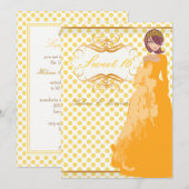 Sweet 16/ prinses/stippen kaart (Voorkant / Achterkant)