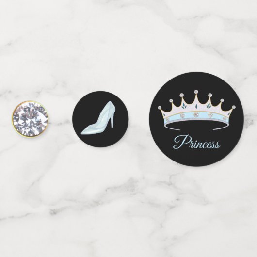 Sweet 16 prinses Tiara op Light Blue & Black Confetti