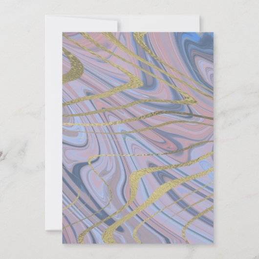 Sweet 16 | Quince Marble Liquid Blue Roze Kaart (Achterkant)