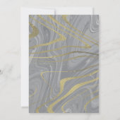 Sweet 16 | Quince Marble Liquid Gray Faux Gold Kaart (Achterkant)