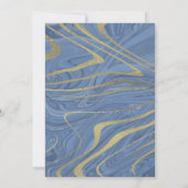 Sweet 16 | Quince Marble Liquid L Blue Faux Gold Kaart (Achterkant)