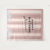 Sweet 16 Quinceañera Birthday Pink Elegant Sleek Wandkleed (Voorkant (horizontaal))