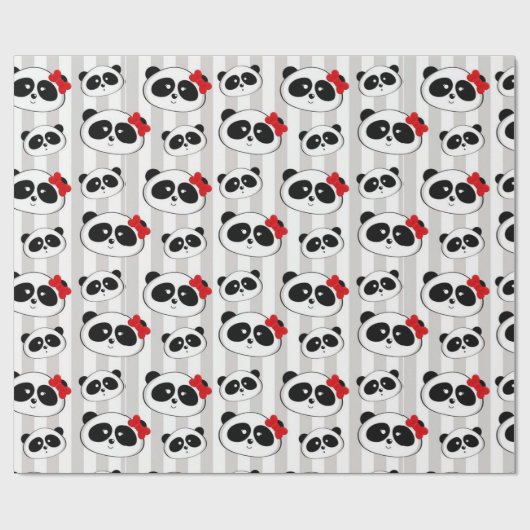 Sweet 16 Quinceanera Panda Cadeaupapier (Vlak)
