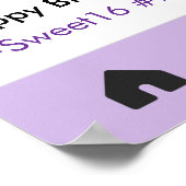 Sweet 16 Quinceanera Party Prop Photo Booth Lijst Poster (Hoek)