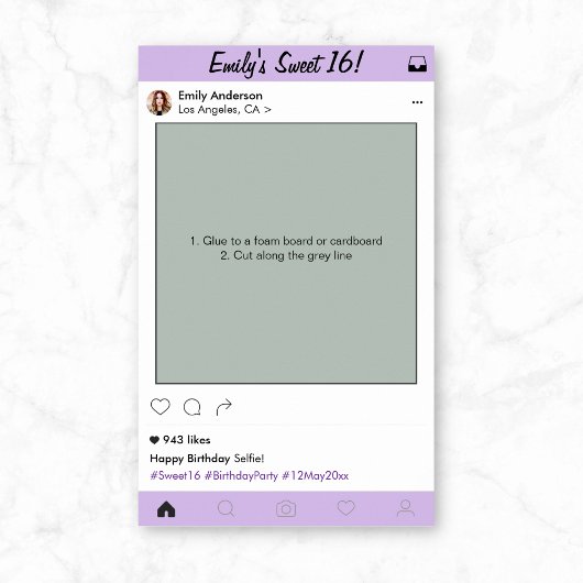 Sweet 16 Quinceanera Party Prop Photo Booth Lijst Poster