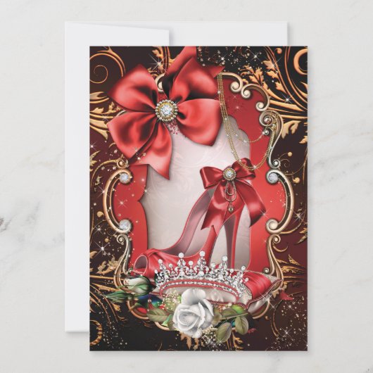 Sweet 16 Quinceanera Party Uitnodigingen (Achterkant)