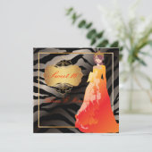 Sweet 16 / Quinceañera / Quince años / zebrastrepe Kaart (Staand voorkant)