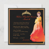 Sweet 16 / Quinceañera / Quince años / zebrastrepe Kaart (Achterkant)