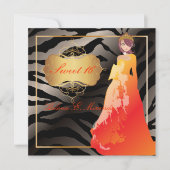Sweet 16 / Quinceañera / Quince años / zebrastrepe Kaart (Voorkant)