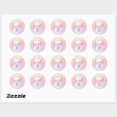 Sweet 16 Rainbow Glitter Confetti Ombre Birthday Ronde Sticker (Vel)
