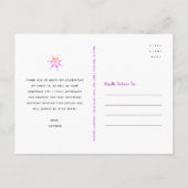 Sweet 16 Rainbow Glitter Ombre Birthday Dank u Briefkaart (Achterkant)