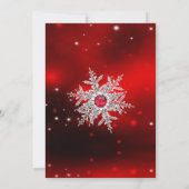 Sweet 16 Red Princess Masquerade Silver Party Kaart (Achterkant)