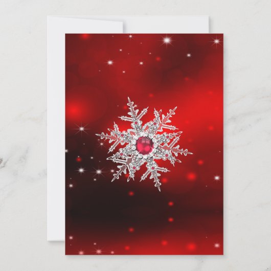 Sweet 16 Red Princess Masquerade Silver Party Kaart (Achterkant)