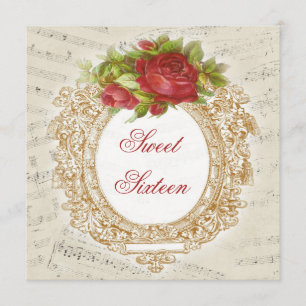 Sweet 16 Red Rose Lijst — Specificaties Kaart