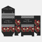 Sweet 16 Red Roses White Lace Sparkle Bedankdoosjes (Ongevouwen)