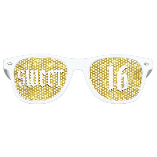SWEET 16 retro Shades / Fun Party Sunbril Zonnebril (Voorkant)