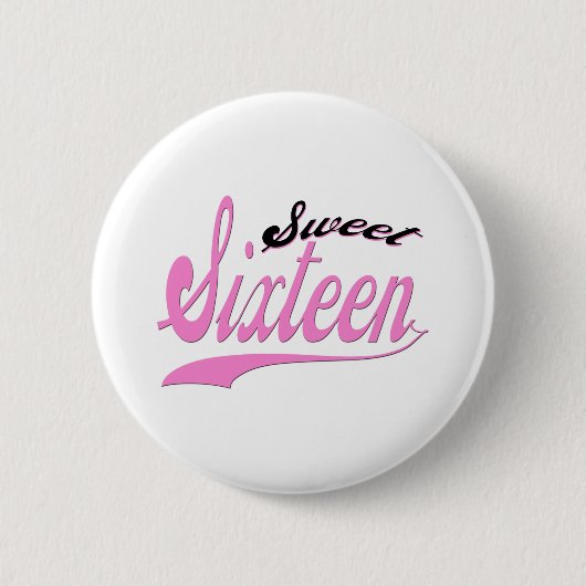 Sweet 16 ronde button 5,7 cm (Voorkant)