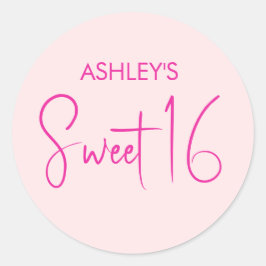 Sweet 16 ronde sticker