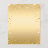 Sweet 16 rood goud jurk bloemen uitnodigingen (Achterkant)