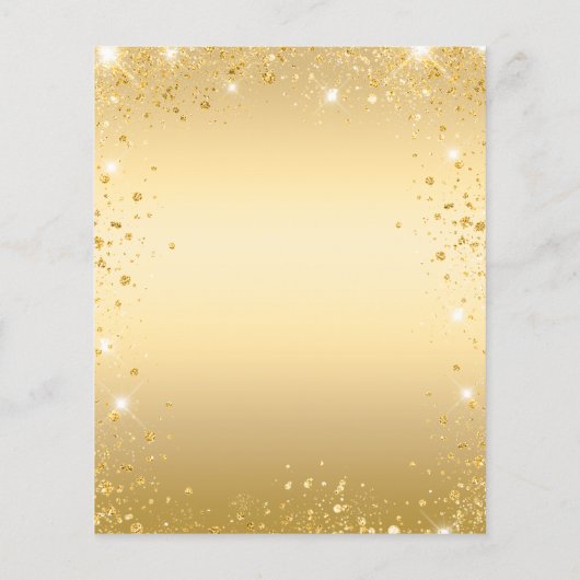 Sweet 16 rood goud jurk bloemen uitnodigingen (Achterkant)