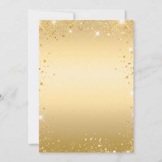 Sweet 16 rood gouden jurk bloemen rozen kaart (Achterkant)