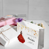 Sweet 16 rood wit goud sterren jurk tiara groot cadeauzakje