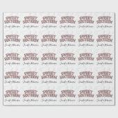 Sweet 16 Roos Gold Birthday Balloons Marble Cadeaupapier (Vlak)