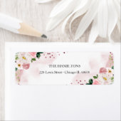 Sweet 16 Roos Gold Blush Waterverf Floral Etiket (Insitu)