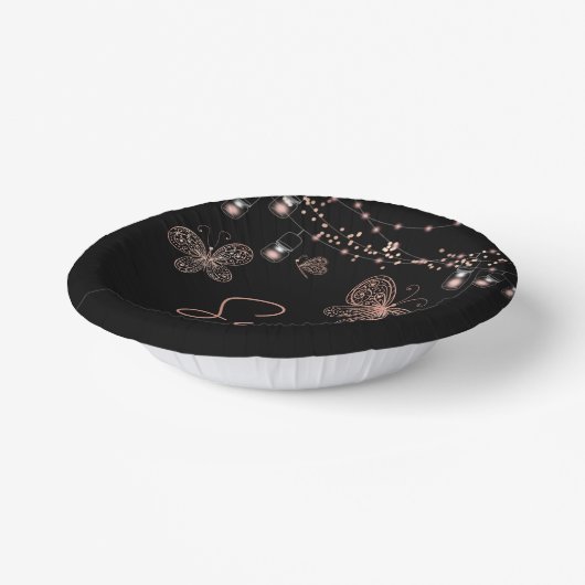 Sweet 16 Roos Gold Butterfly Chic Modern Birthday Papieren Kommen (Gebogen)