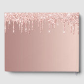 Sweet 16 roos gold drupt roze gastenboek (Achterkant)