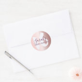 Sweet 16 Roos Gold Metallic Verjaardag Ronde Sticker (Envelop)