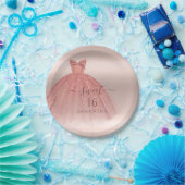 Sweet 16 Roos Gold Modern Script Glam Birthday Papieren Bordje (Feest)