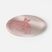 Sweet 16 Roos Gold Modern Script Glam Birthday Papieren Bordje (Gekanteld)