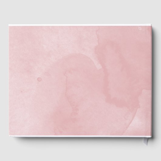 Sweet 16 Roos Gold Pink Waterverf Flowers Dress Gastenboek (Achterkant)