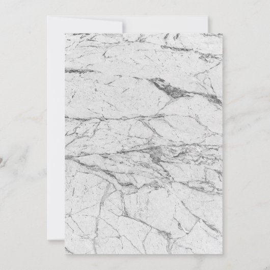 Sweet 16 Roos Gold Princess Crown White Marble Kaart (Achterkant)