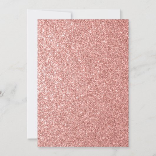 Sweet 16 Roos Gold Script Modern Kaart (Achterkant)