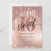 Sweet 16 Roos Gold Trendy Kaart (Voorkant)