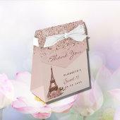 Sweet 16 roos goud Parijs bedankt Bedankdoosjes