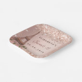 Sweet 16 roos goud Paris Eiffeltoren Papieren Bordje (Gebogen)