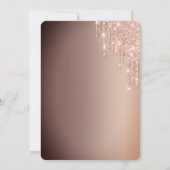 Sweet 16 roos goudblush glitter kaart (Achterkant)