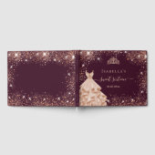 Sweet 16 roos gouden jurk tiara-naam gastenboek (Volledig)