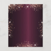 Sweet 16 roos gouden jurk tiara-uitnodiging (Achterkant)